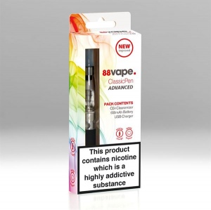 88 Vape Classic Advanced Electronic Cigarette Starter Kit 650 mAh - Black